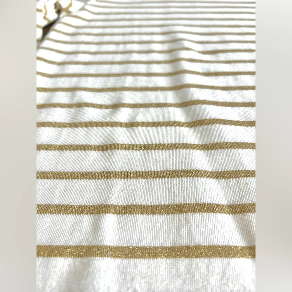 JCREW Artist Tee in Ivory and Gold stripes - Picture 4 of 10